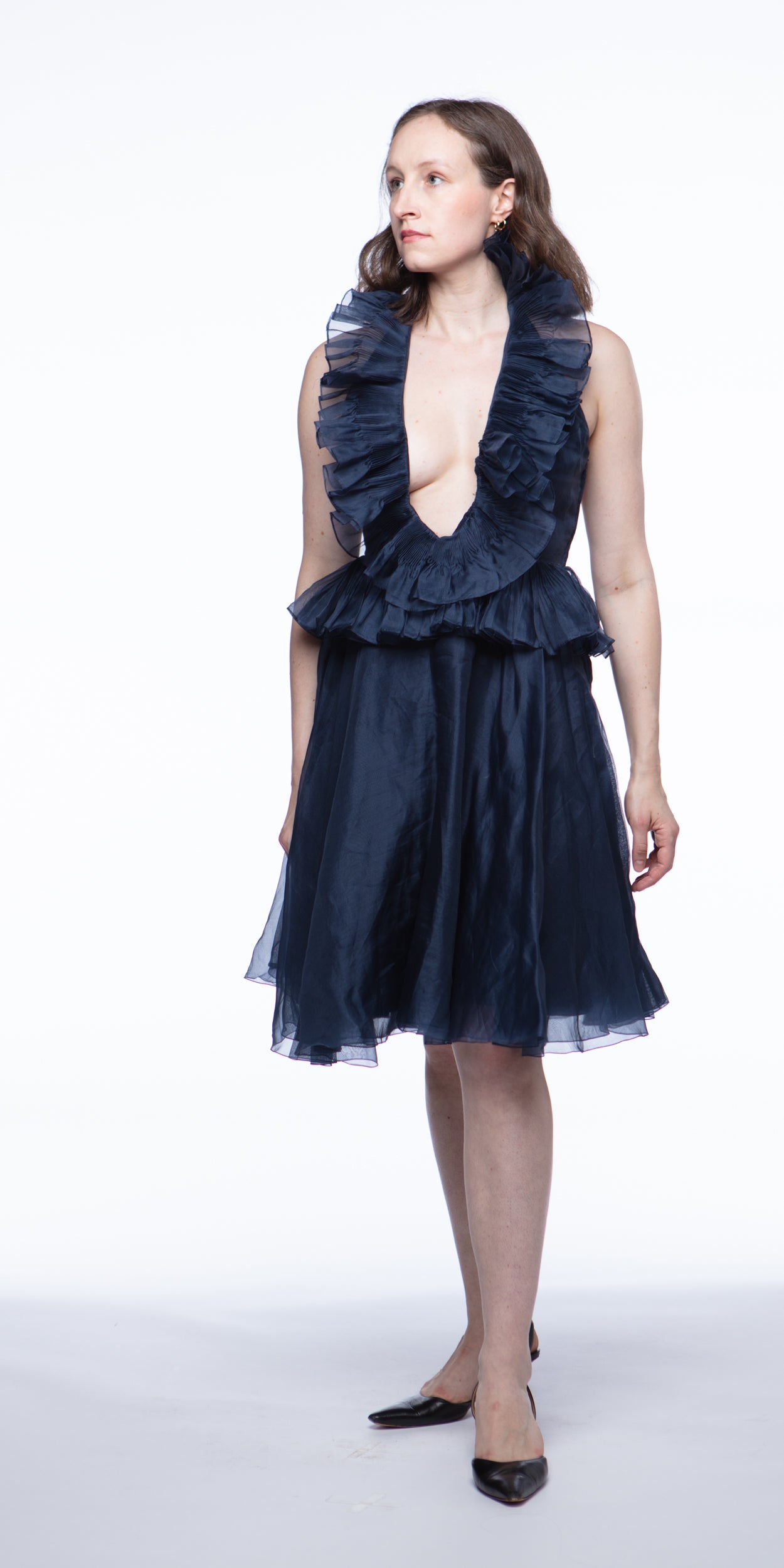 Oscar de la Renta organza halter dress