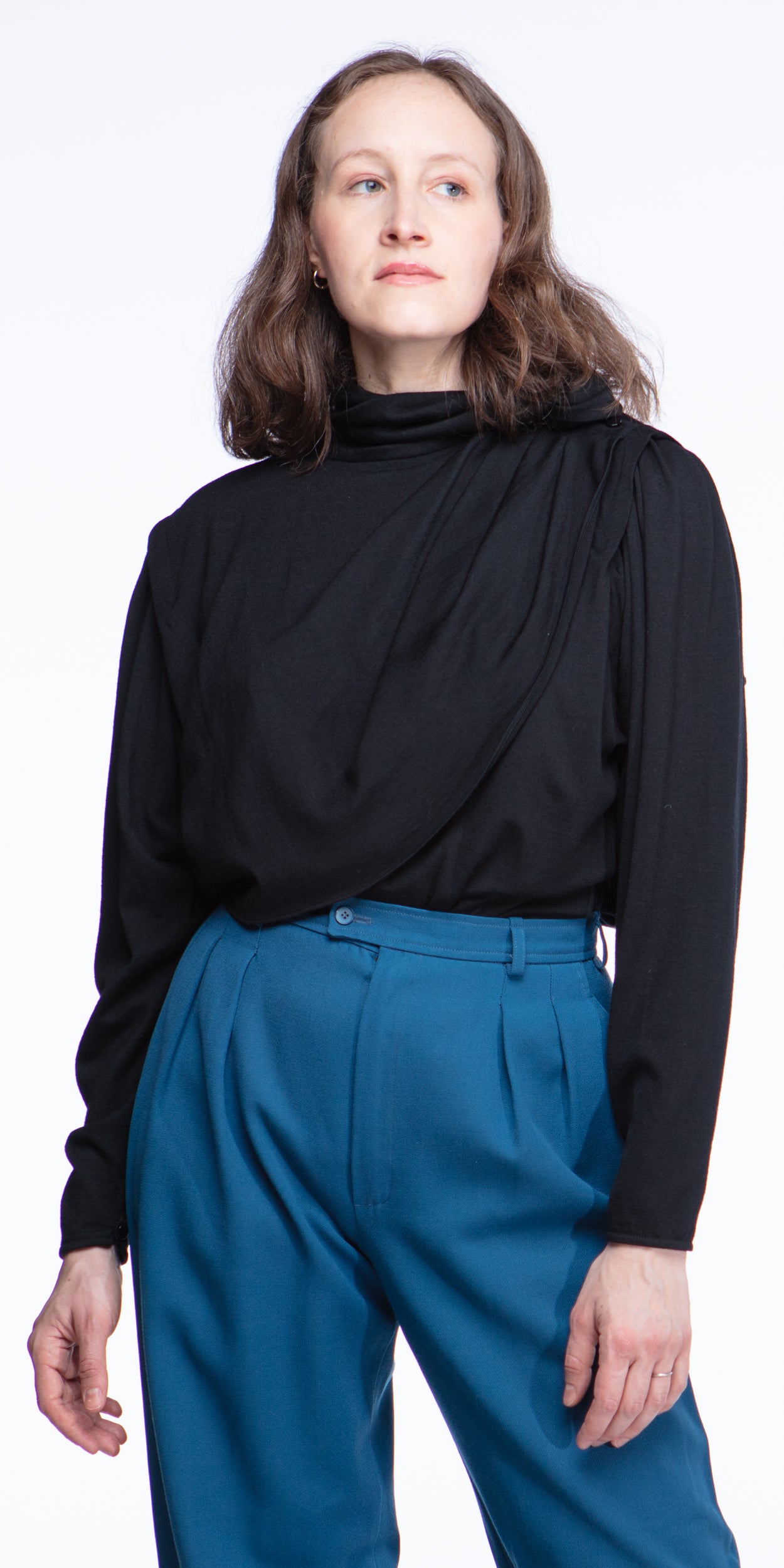 Emanuel Ungaro draped wool top