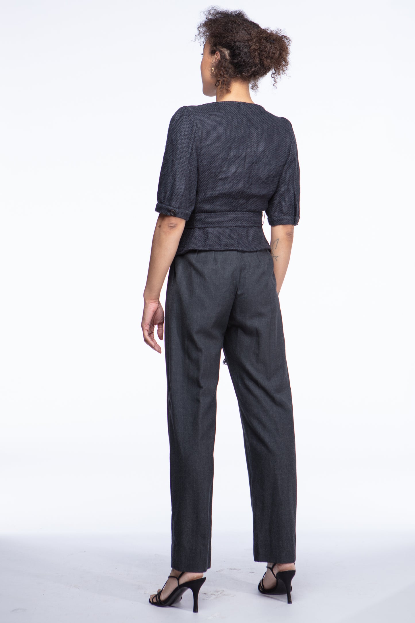 Yves Saint Laurent pleated wool trousers